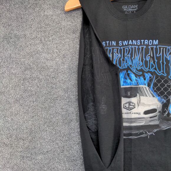 Gildan DryBlend Boys Justin Swanstrom Aftermath Tank Top Black Youth Large - Picture 6 of 16